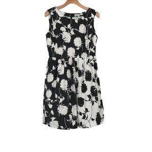 Boden Black and White Floral Dress
